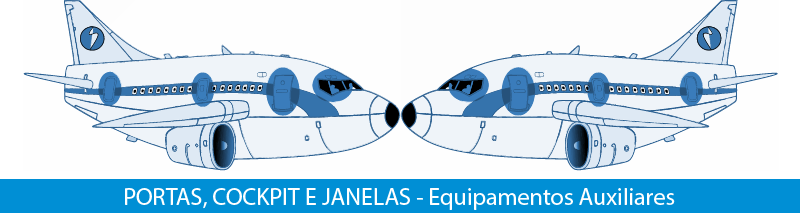 Portas, cockpit e janelas